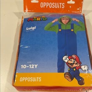 Super Mario OppoSuits Kids Luigi Onesie in Green and Blue
